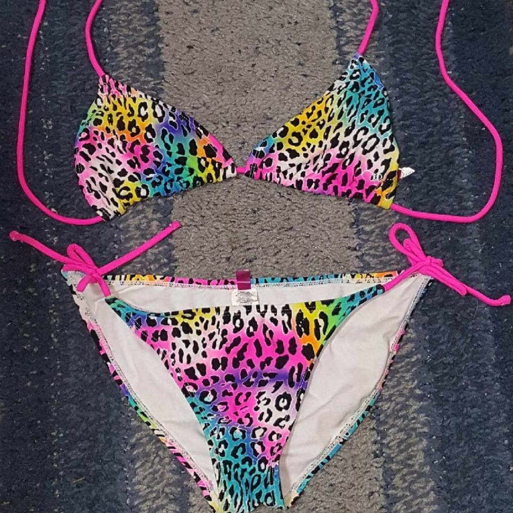 OP cheetah print bikini